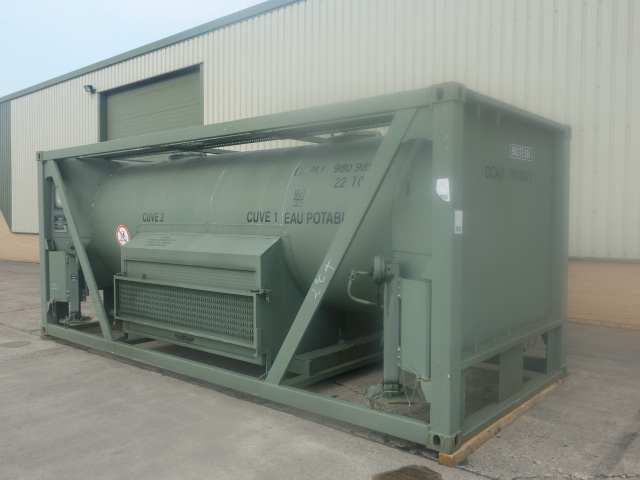20FT ISO (Drops) Potable Water Tank Containers - Govsales of mod surplus ex army trucks, ex army land rovers and other military vehicles for sale